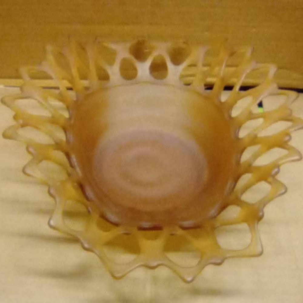 Westmoreland Amber mist Satin Glass Fruit Bowl